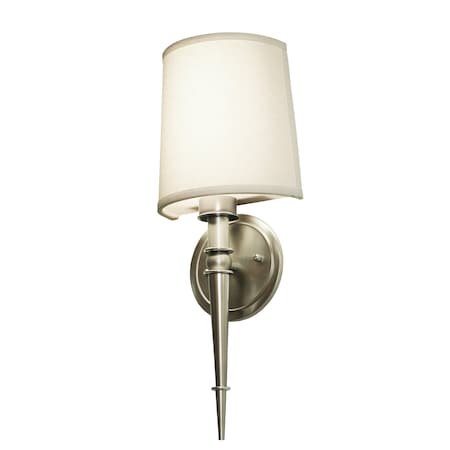 Afx Montrose 8" LED Sconce - Satin Nickel Finish - Cream Linen MNS081805LAJD1SN